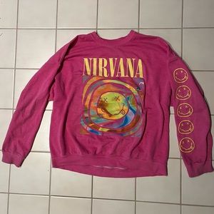 Urban Outfitters Pink Nirvana Crewneck